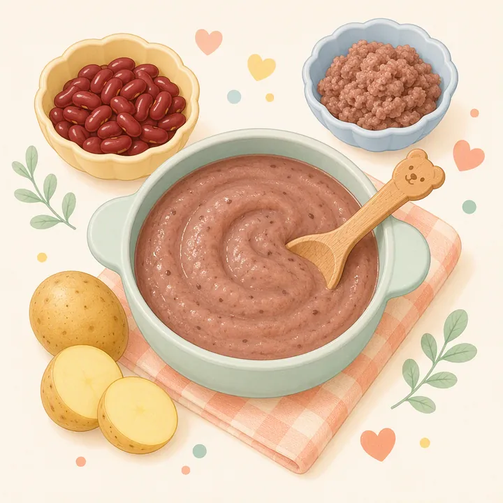 Bubur Kacang Merah Daging Sapi (6–8 Bulan)