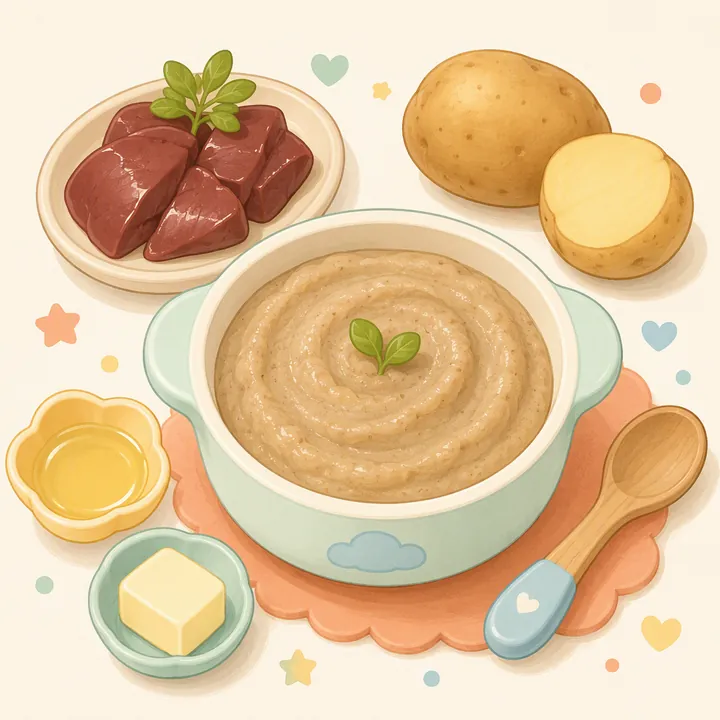 Puree Hati Sapi Kentang (6–8 Bulan)