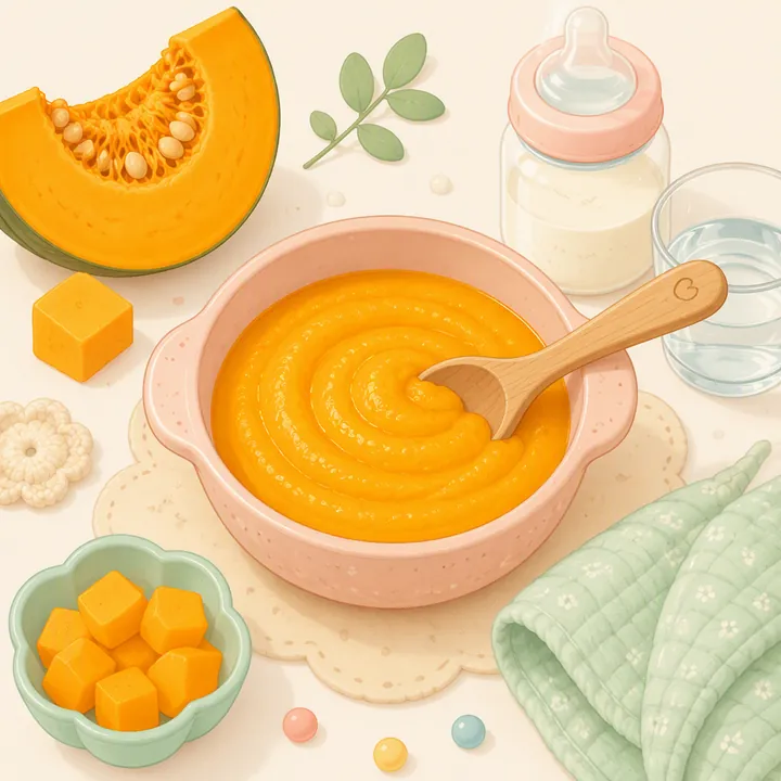 Puree Labu Kuning Lembut untuk MPASI 6 Bulan